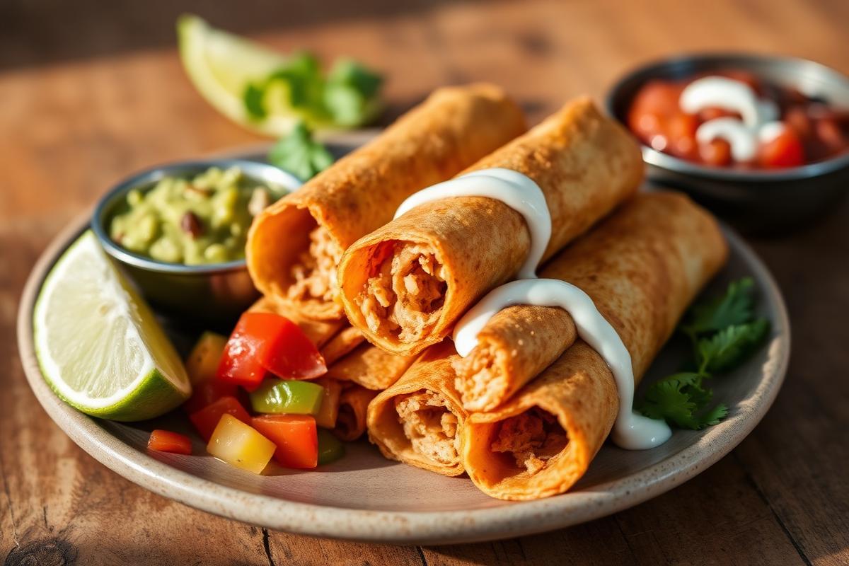 Crunchy Chicken Taquitos