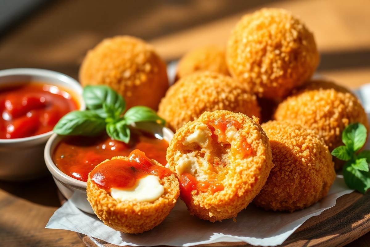 Air Fryer Arancini with Mozzarella