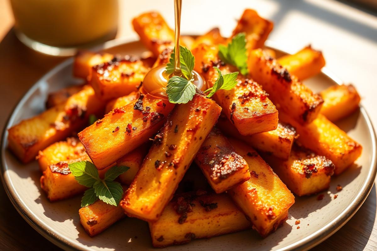Halloumi Fries with Honey