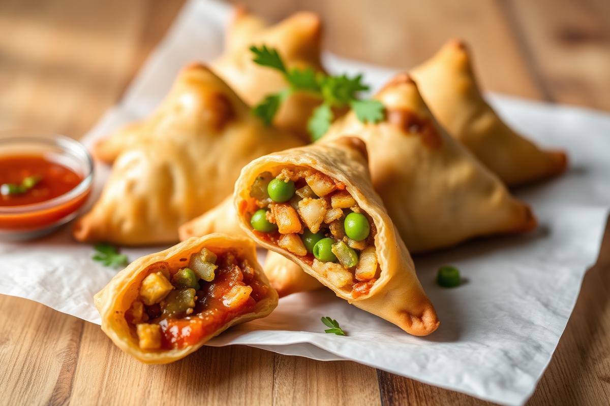 Crispy Potato and Pea Samosas
