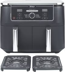 Ninja Foodi Max XXXL Dual Zone Air Fryer, 2 Basket Airfryer, 9.5L Extra Large Drawer Capacity, 6 Functions, Non Stick Ceramic, AF400ANZ, Black
